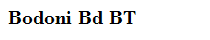 Bodoni Bd BT